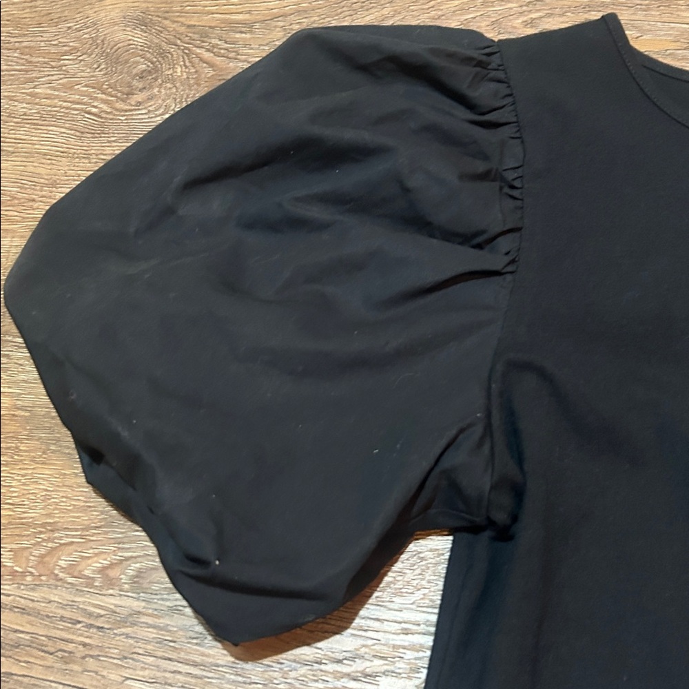 a new day Black Puff Sleeve Blouse - Picture 4 of 7